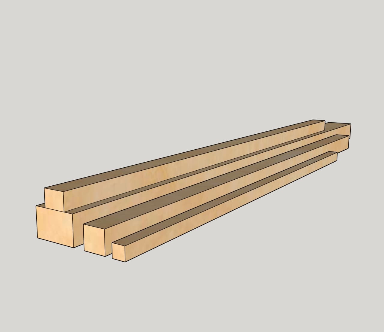 Брусок строганный, лиственница