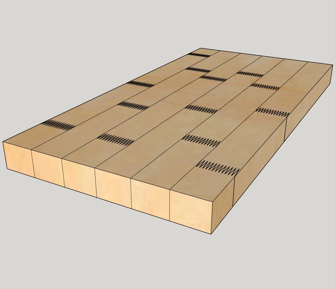 Щит сращенный, лиственница